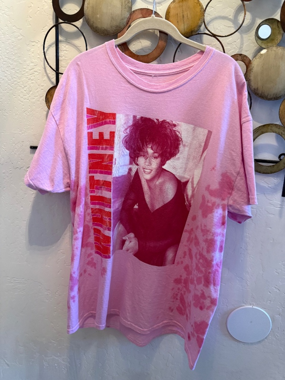 VINTAGE:: Whitney Houston PINK T Shirt SZ XL